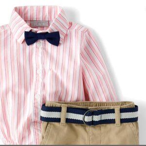 NWT The Children’s Place Baby Boys Dad And Me Striped Poplin 2-Piece Outfit Set